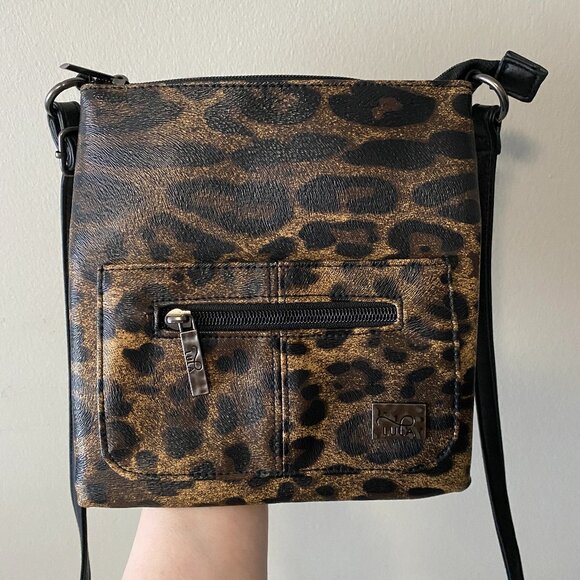 Lula Faux Leather Leopard Print Crossbody Bag - Picture 1 of 16